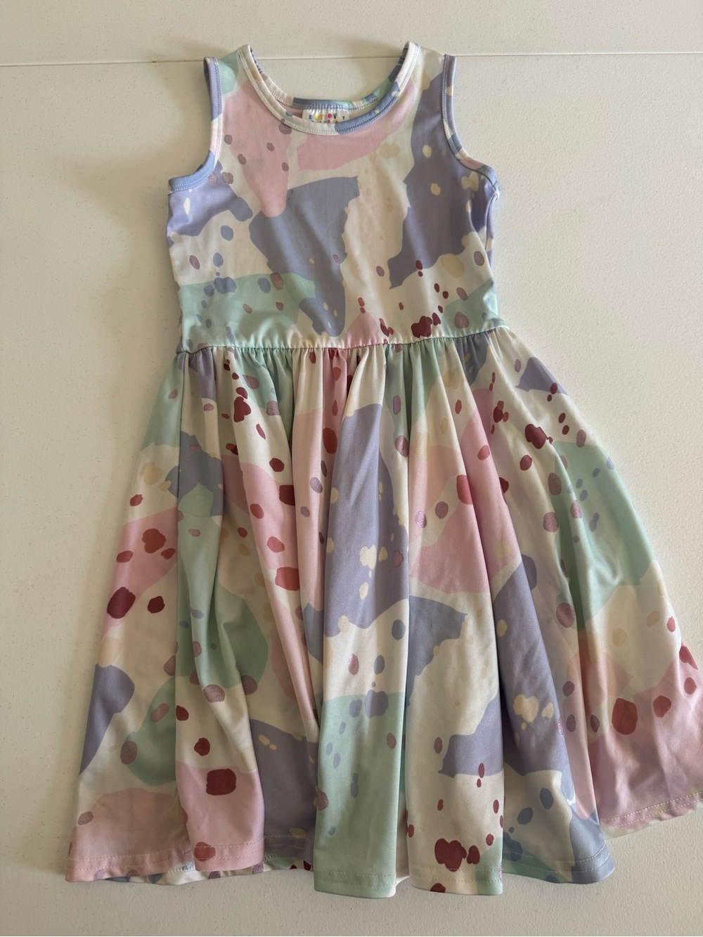 Dot Dot Smile Pastel Print Tank Dress in Pink, Lavender & Mint